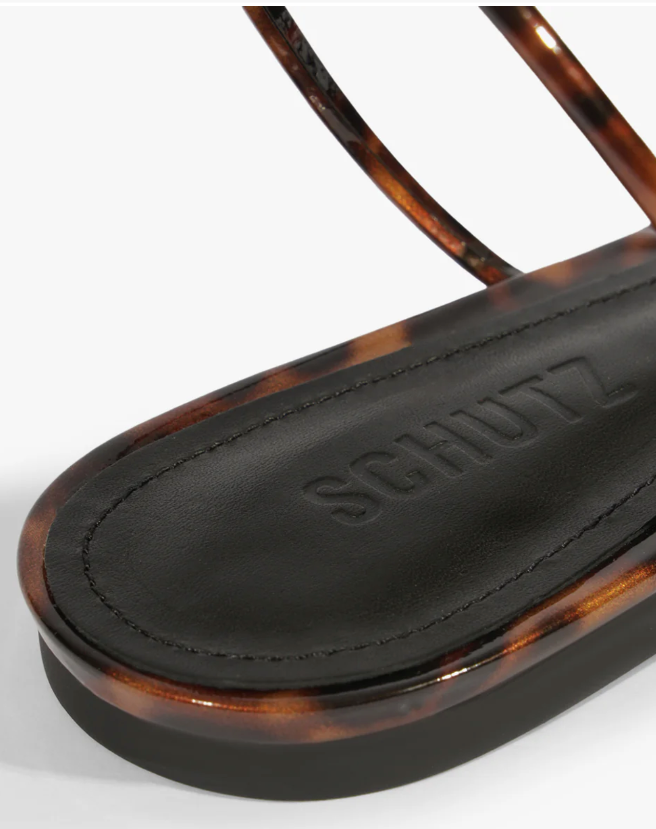 Schutz Inez Leather Sandal - Animal Print