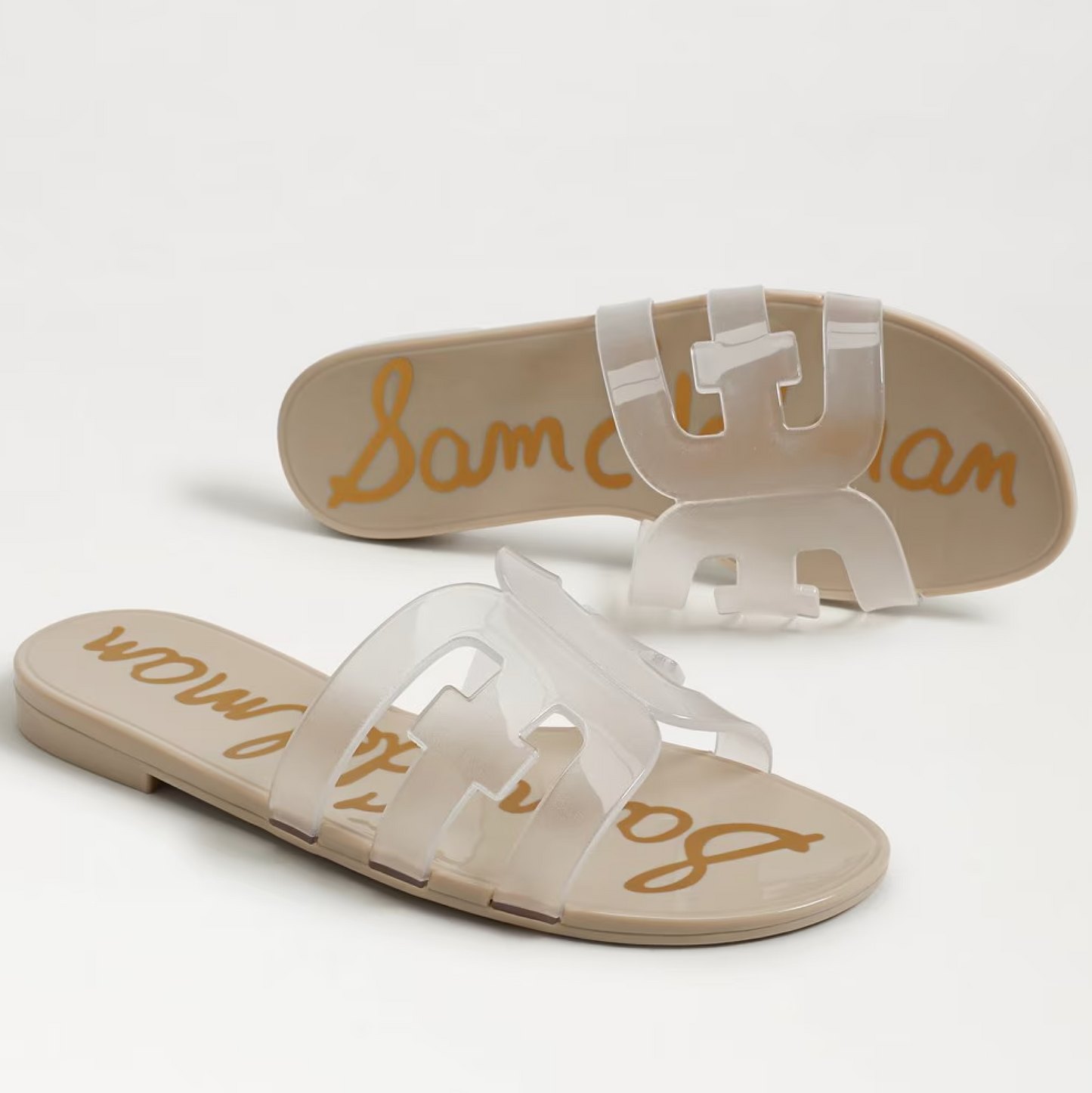 Sam Edelman Bay Jelly Slide Sandal - Clear/Sand