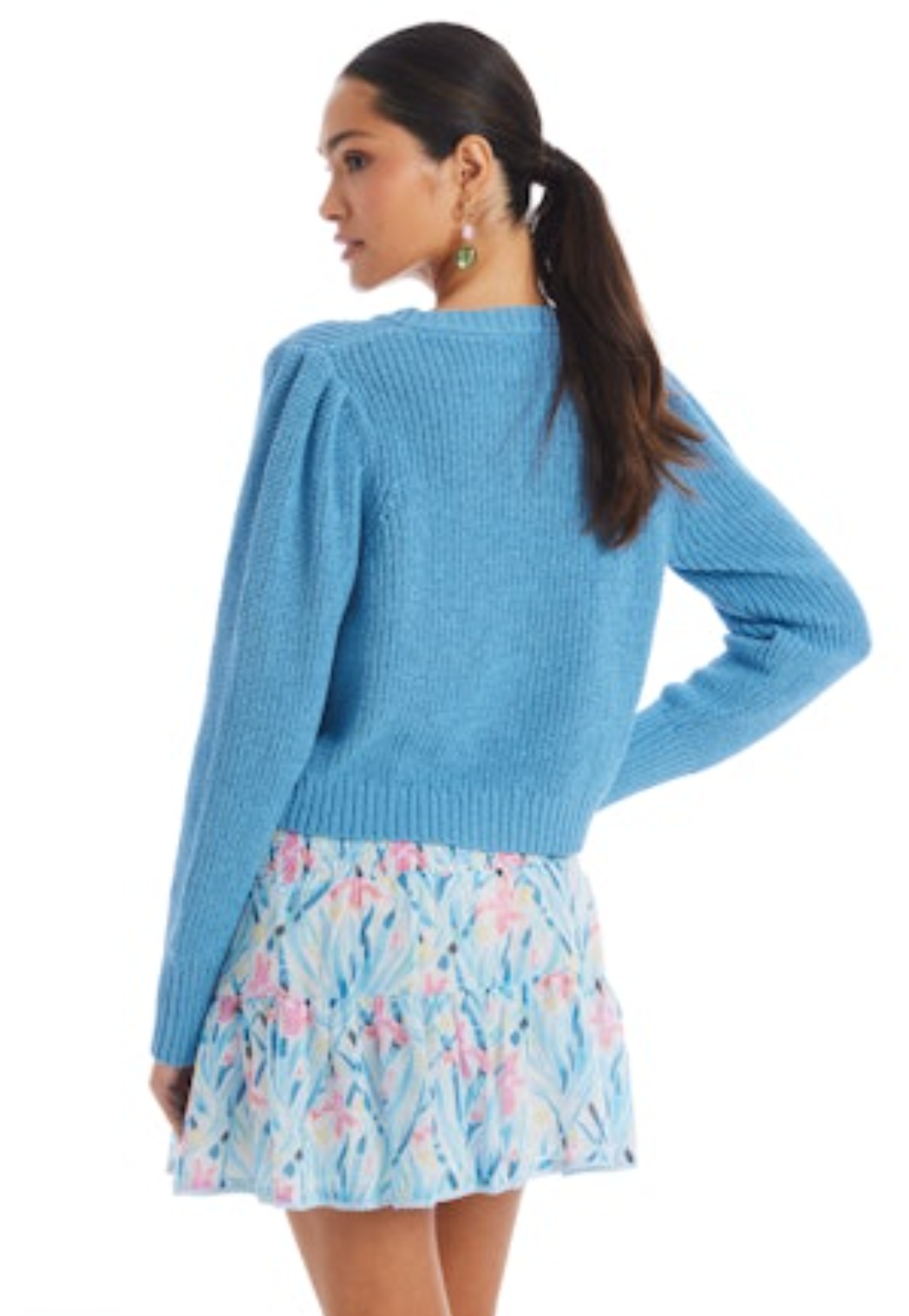 Gia Cardigan - Denim Blue