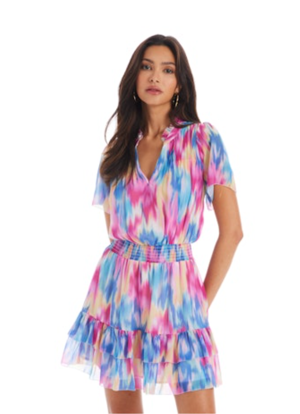 Clara Mini Dress - Rainbow Haze