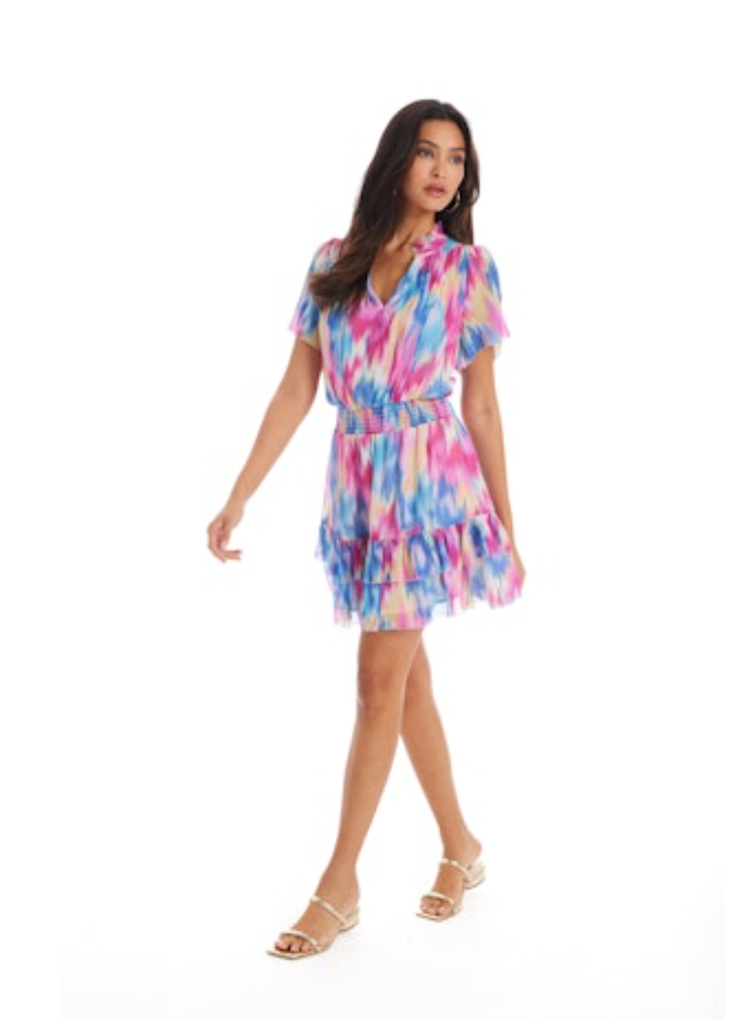 Clara Mini Dress - Rainbow Haze