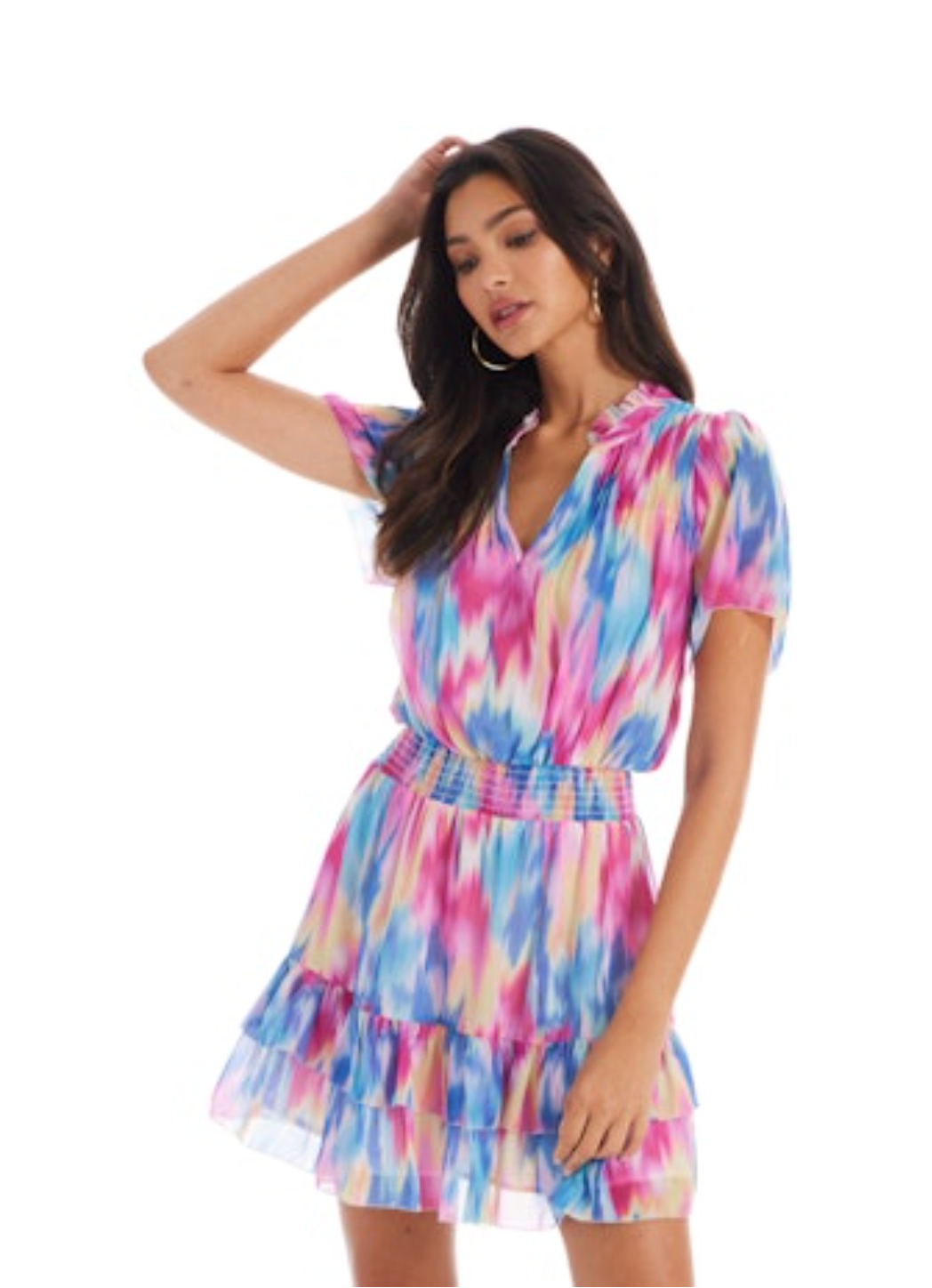 Clara Mini Dress - Rainbow Haze