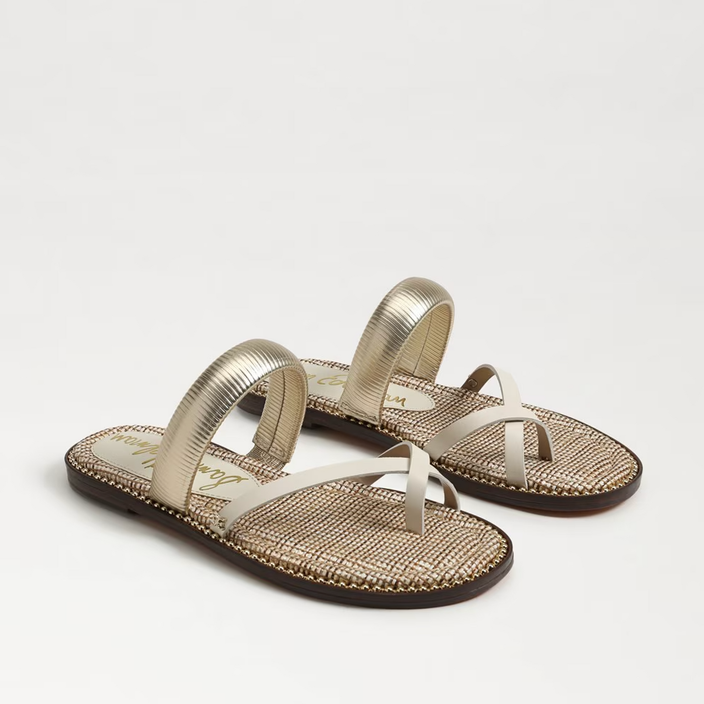 Sam Edelman Tillie Strappy Slide Sandal - Modern Ivory Leather