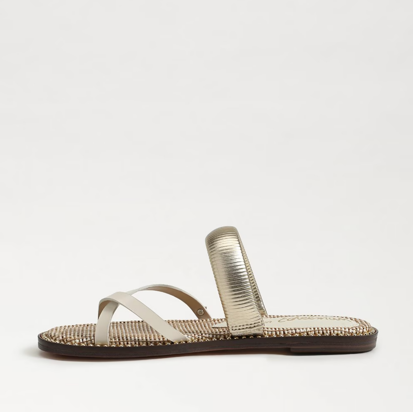 Sam Edelman Tillie Strappy Slide Sandal - Modern Ivory Leather