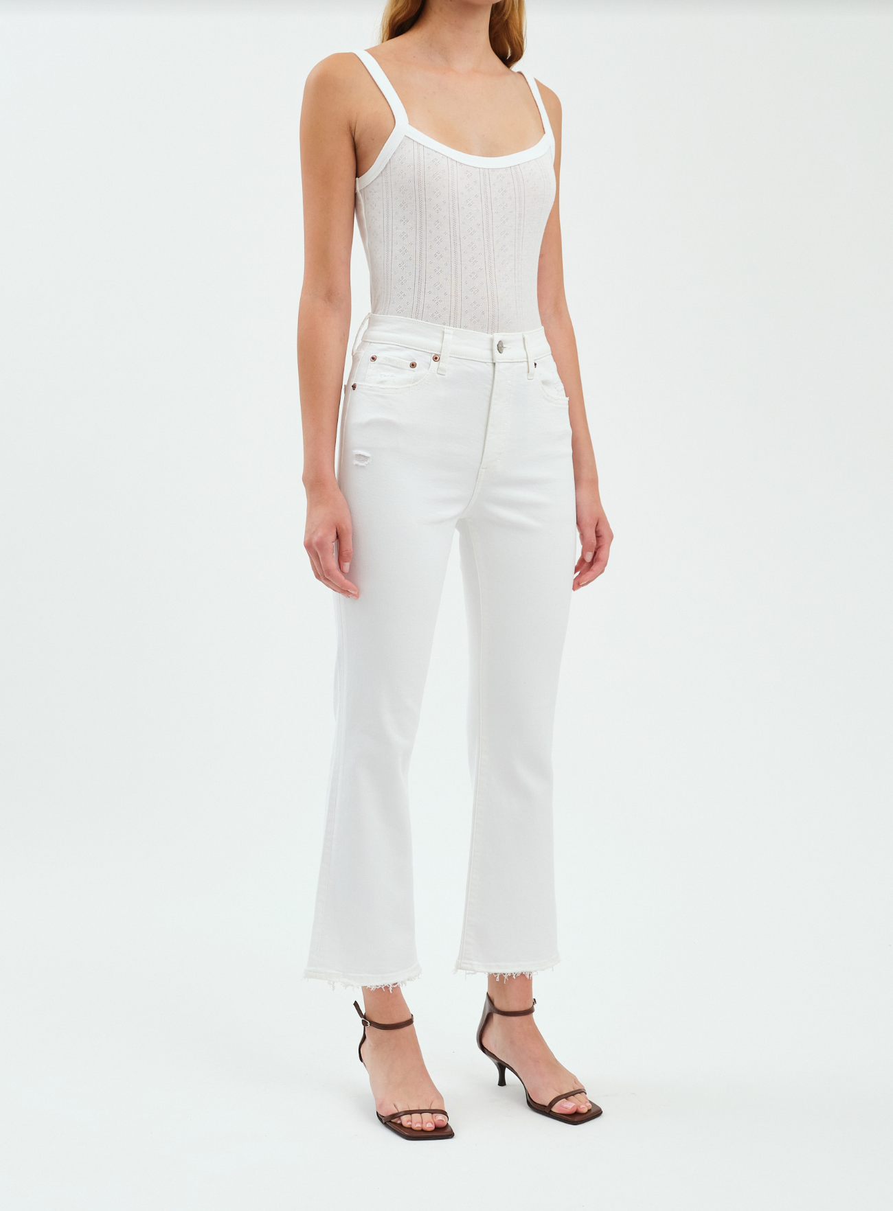 Daze Denim Shy Girl Crop Flare Jean - Lamb Vintage