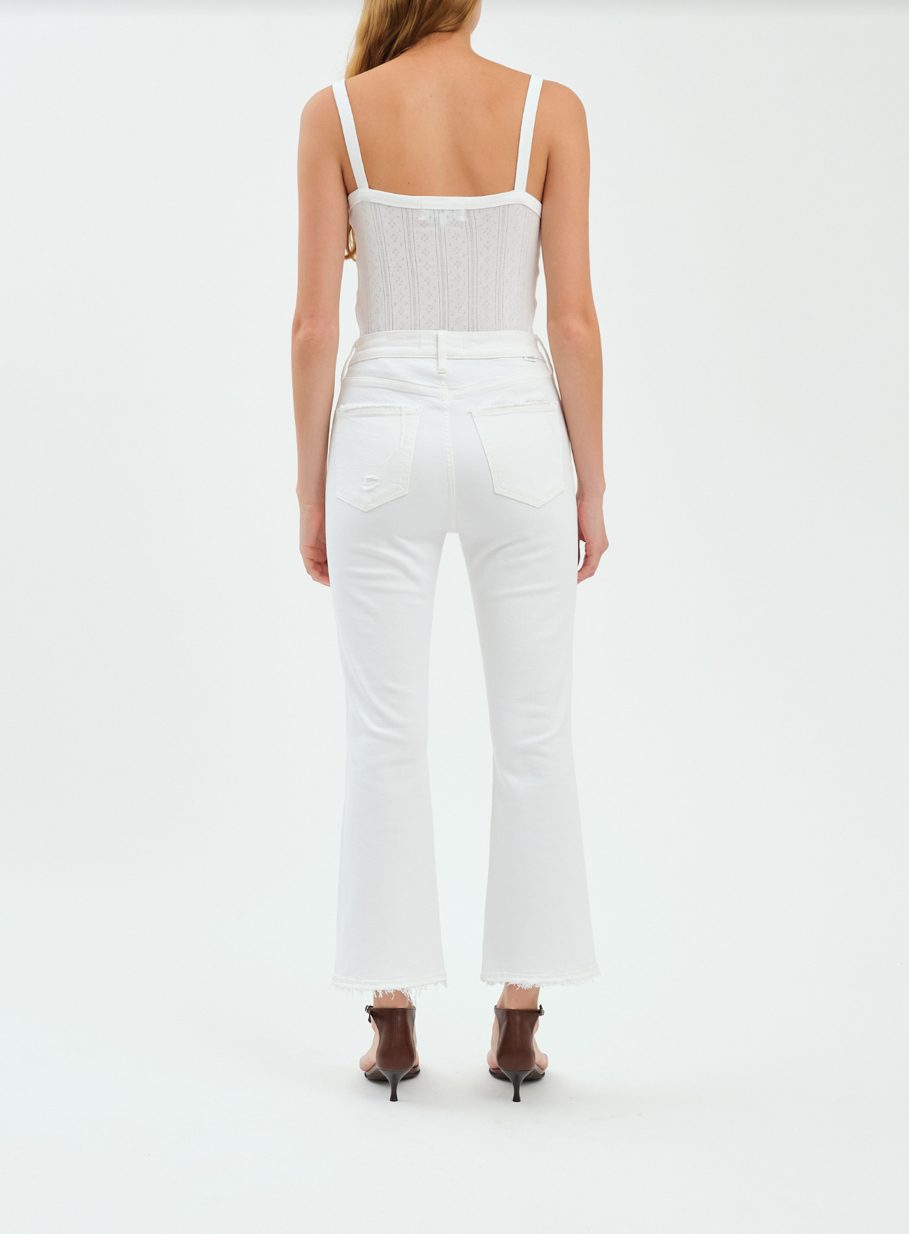 Daze Denim Shy Girl Crop Flare Jean - Lamb Vintage