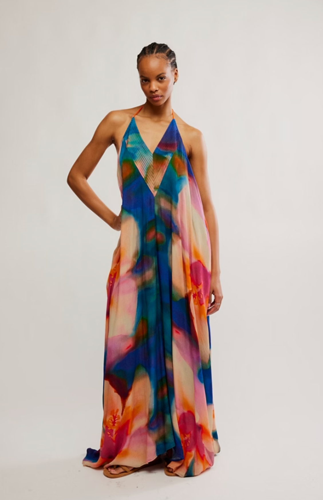 Free People Catalina Maxi Dress - Sunset Combo