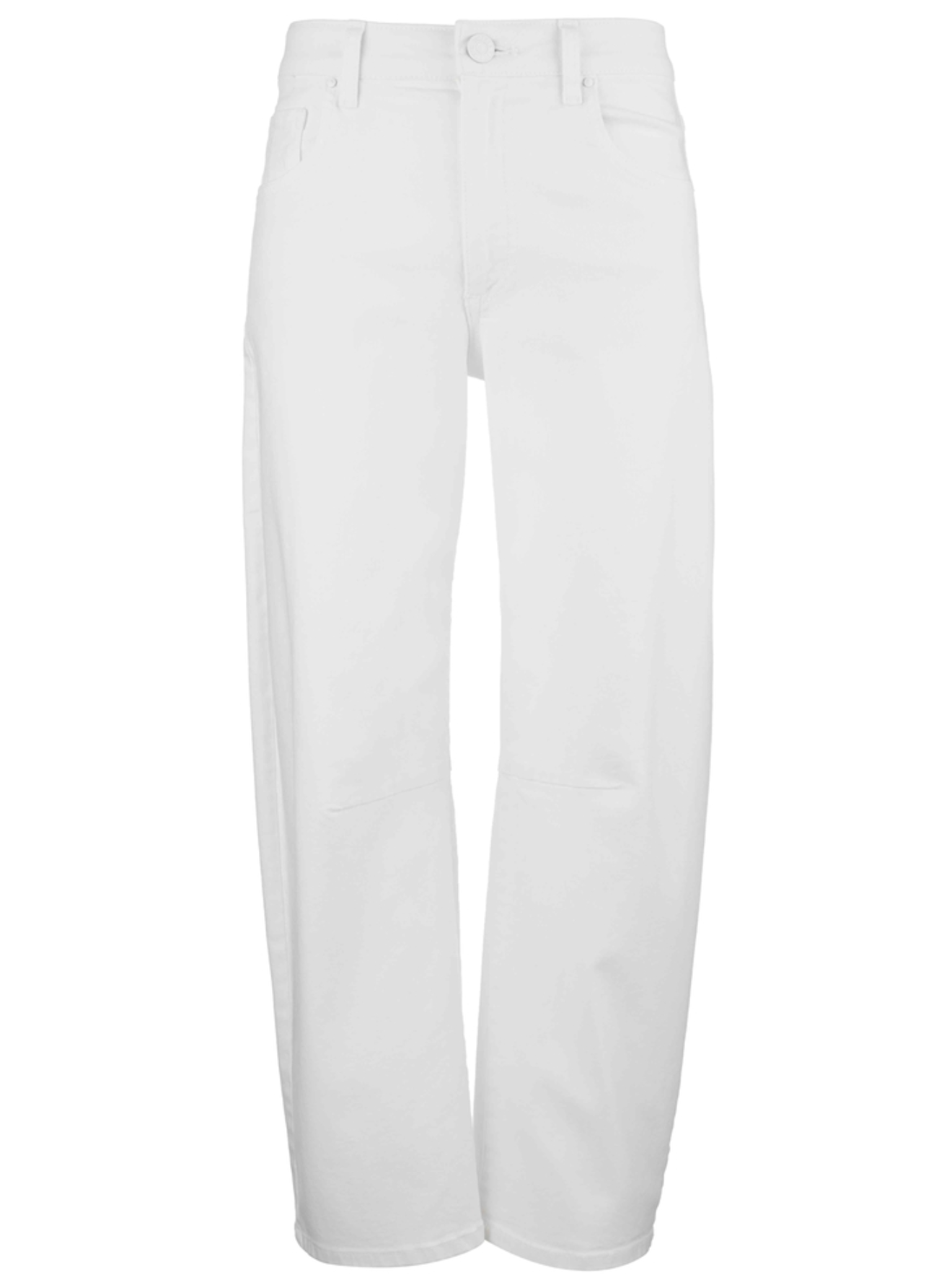 Ashley High Rise Barrel Jean - Optic White