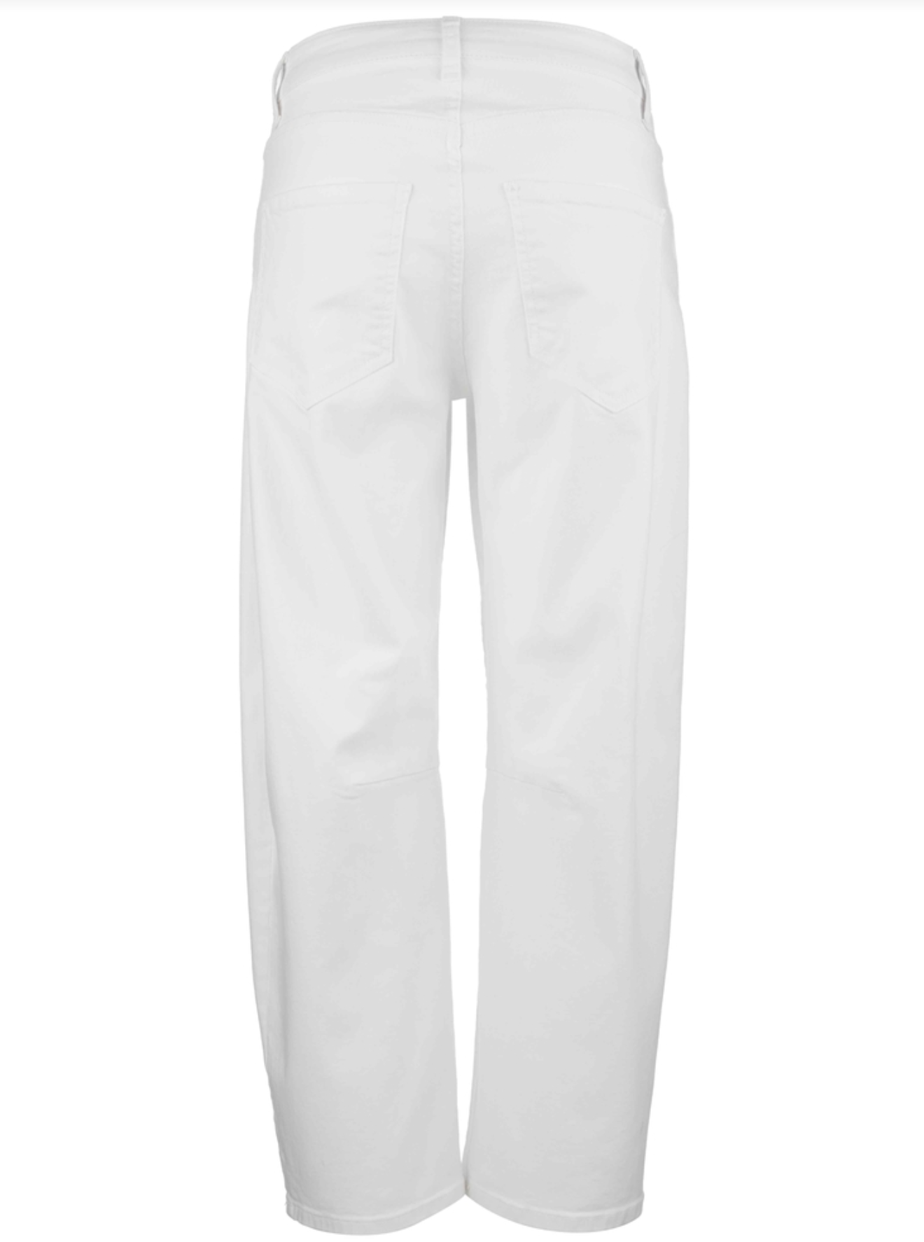 Ashley High Rise Barrel Jean - Optic White