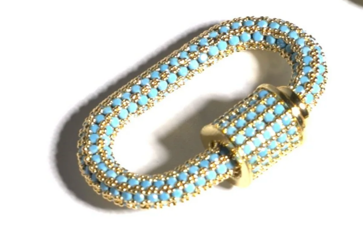 Carabiner Necklace - Turquoise