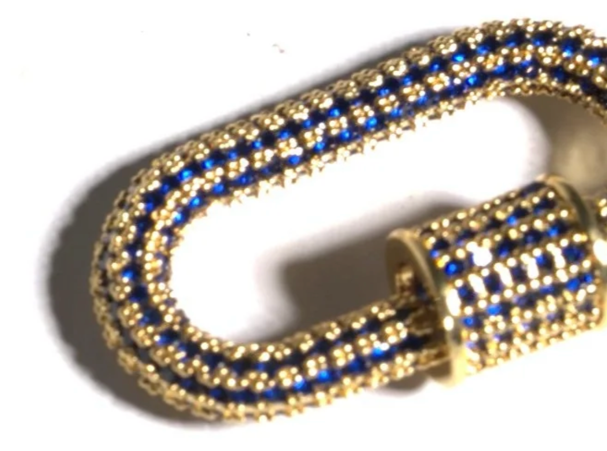 Carabiner Necklace - Sapphire