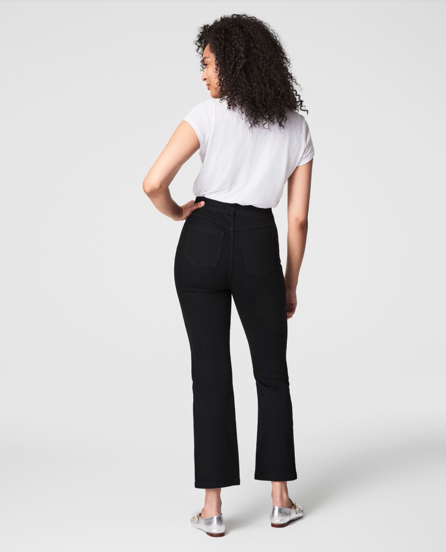 Spanx EveryWear Kick Flare Jeans - Clean Black