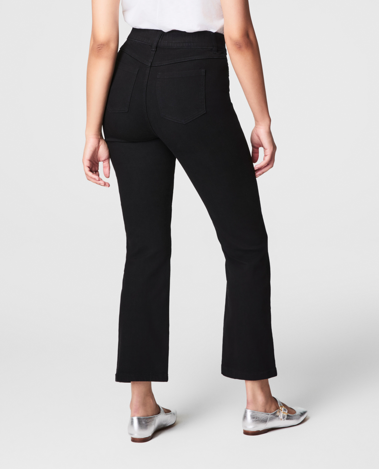 Spanx EveryWear Kick Flare Jeans - Clean Black