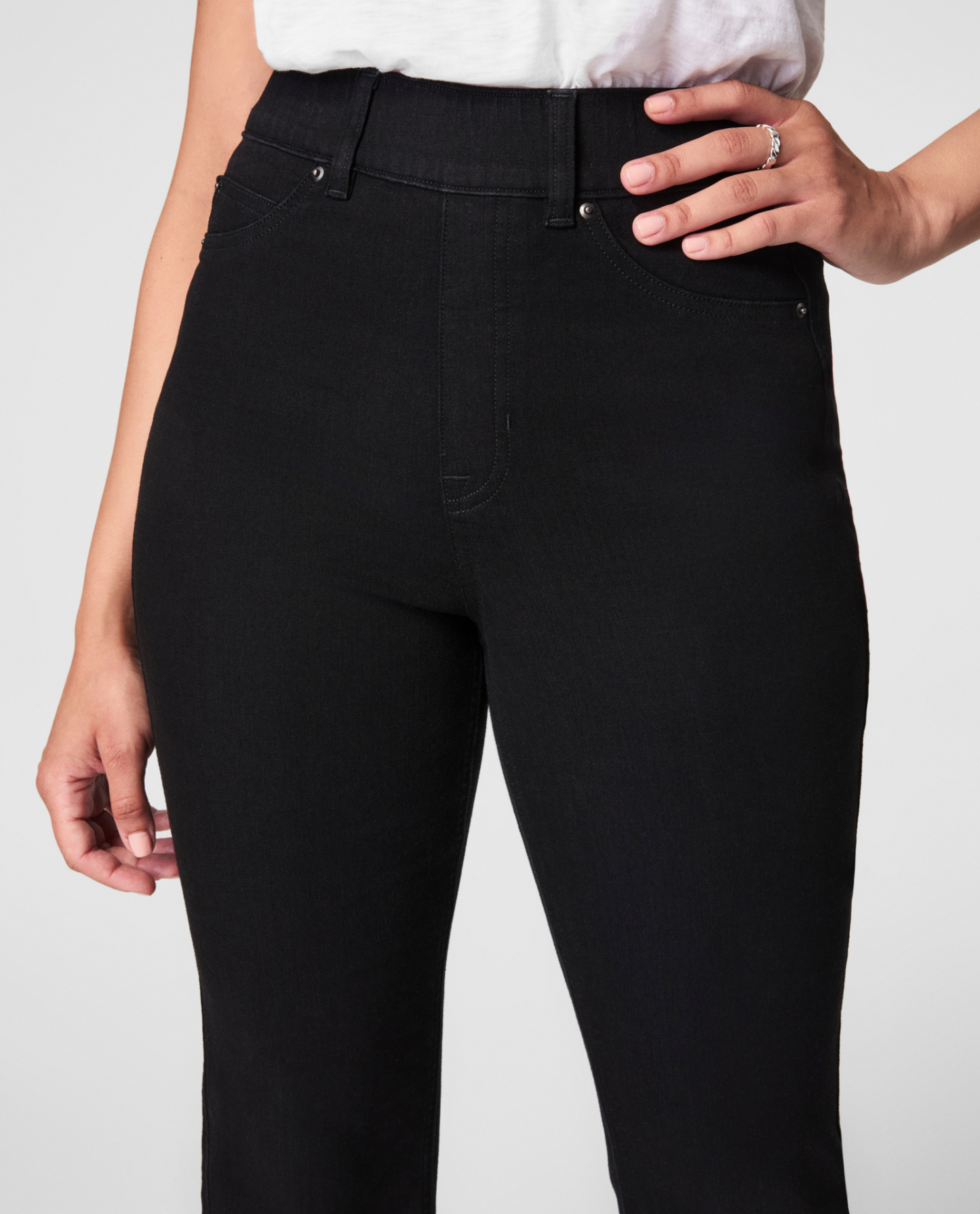 Spanx EveryWear Kick Flare Jeans - Clean Black