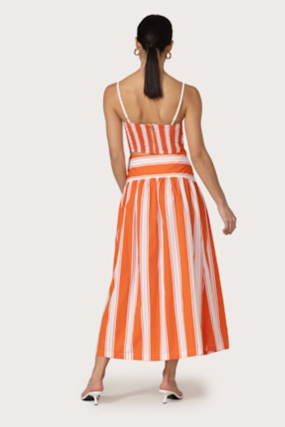 Oliver Poplin Skirt - Salsa Stripe