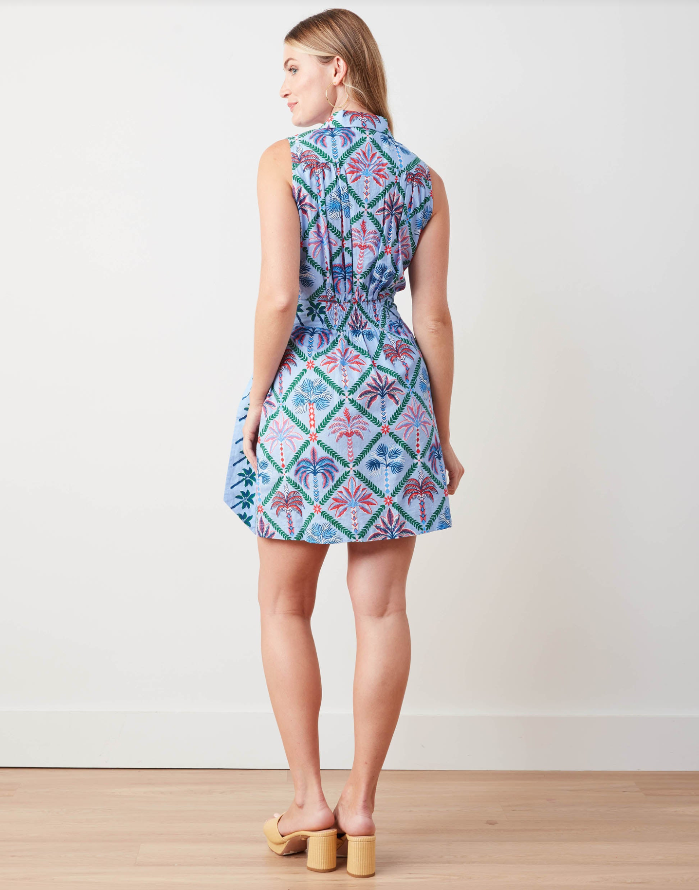 Playa Dress - Palm Tree Paradise - Lilac Escape