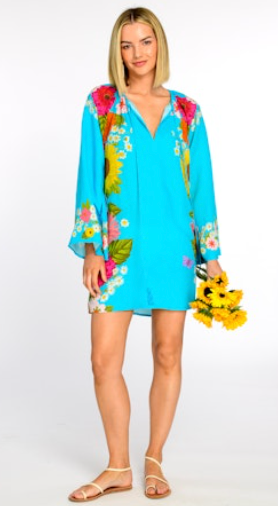 Chelsea Dress - Wildflower Aqua