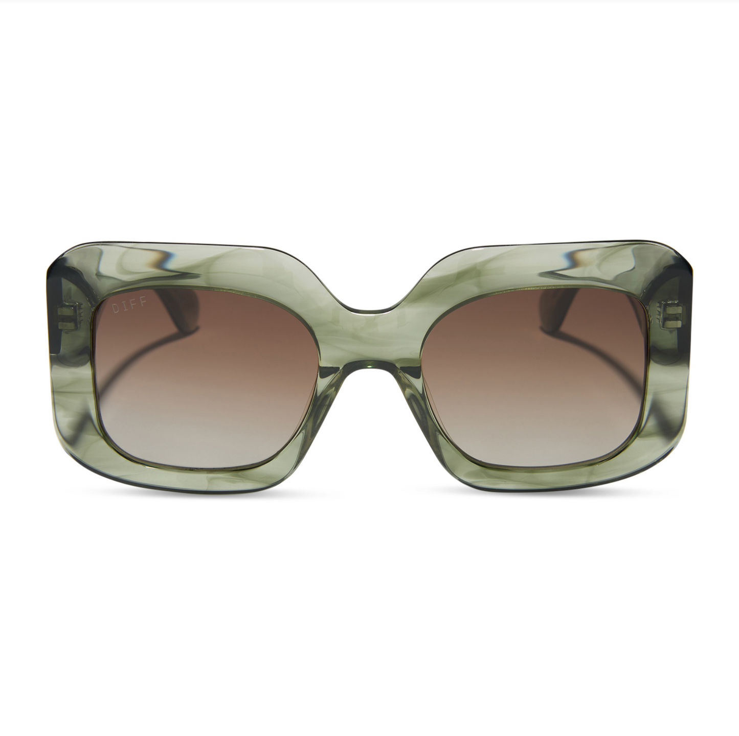 DIFF Eyewear Giada Cool Matcha Brown Gradient Polarized Sunglasses
