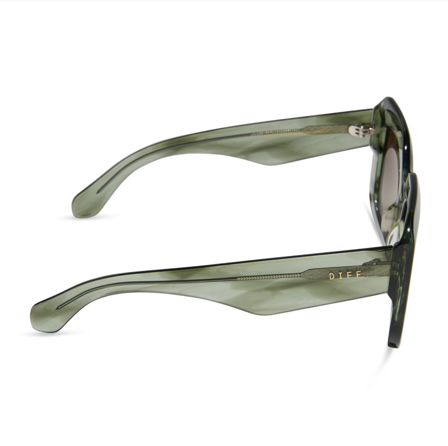 DIFF Eyewear Giada Cool Matcha Brown Gradient Polarized Sunglasses