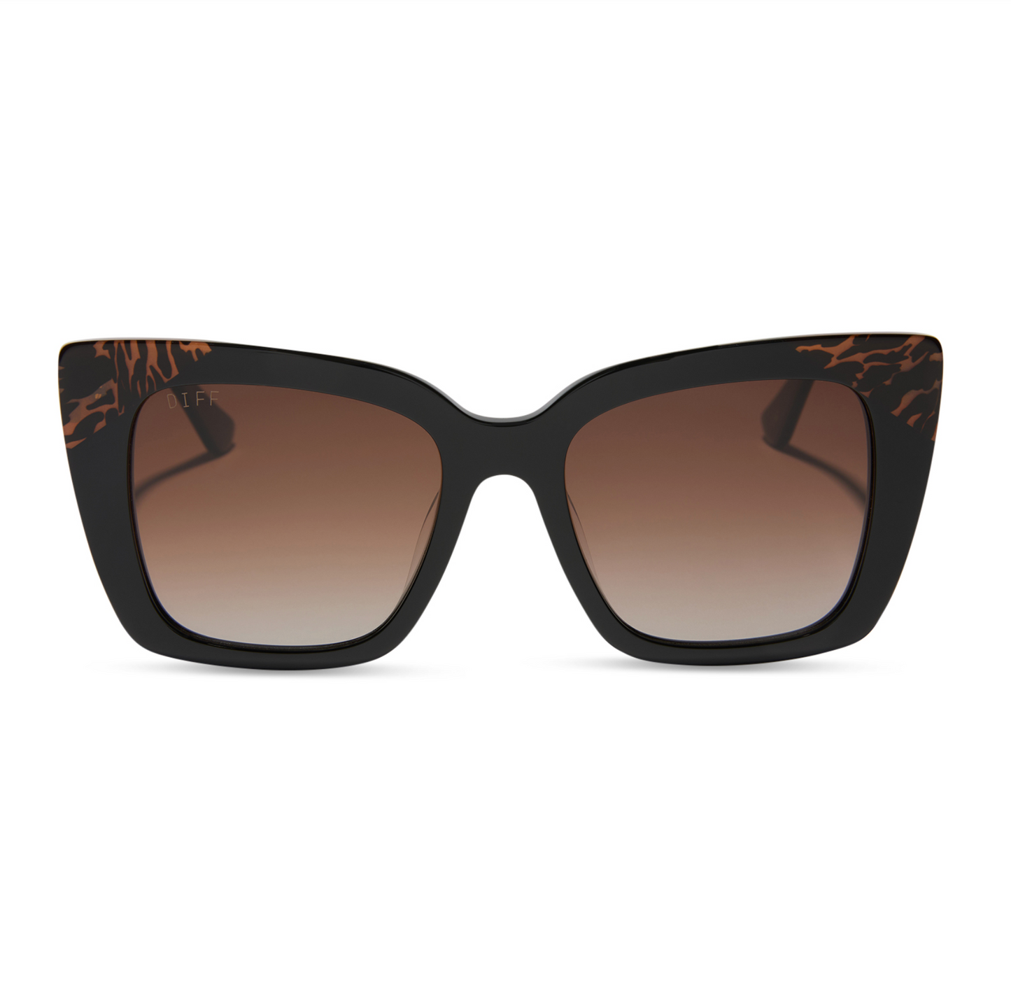 DIFF Eyewear - Lizzy - Black Brown Gradient Polarized Sunglasses