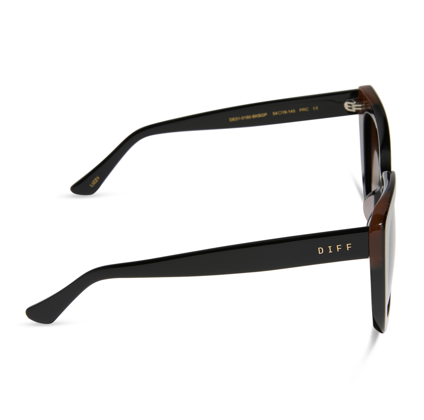 DIFF Eyewear - Lizzy - Black Brown Gradient Polarized Sunglasses