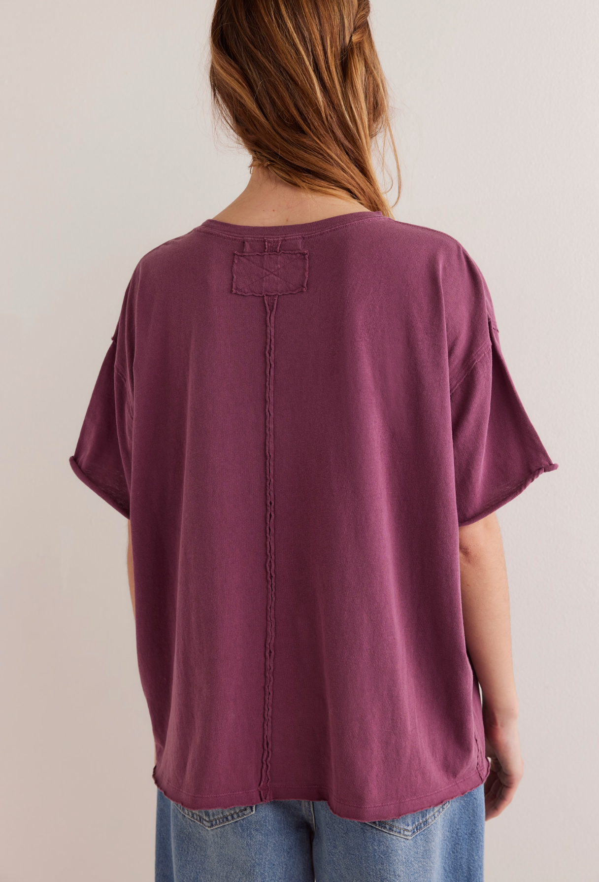 Free People Nina Tee Shirt - Maroon