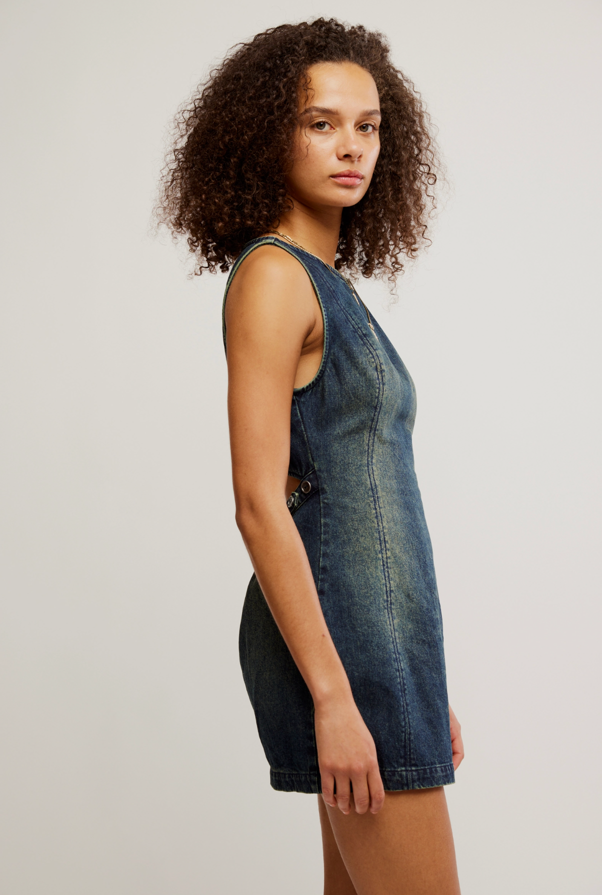 Free People Atlas Denim Mini Dress - Vintage Indigo