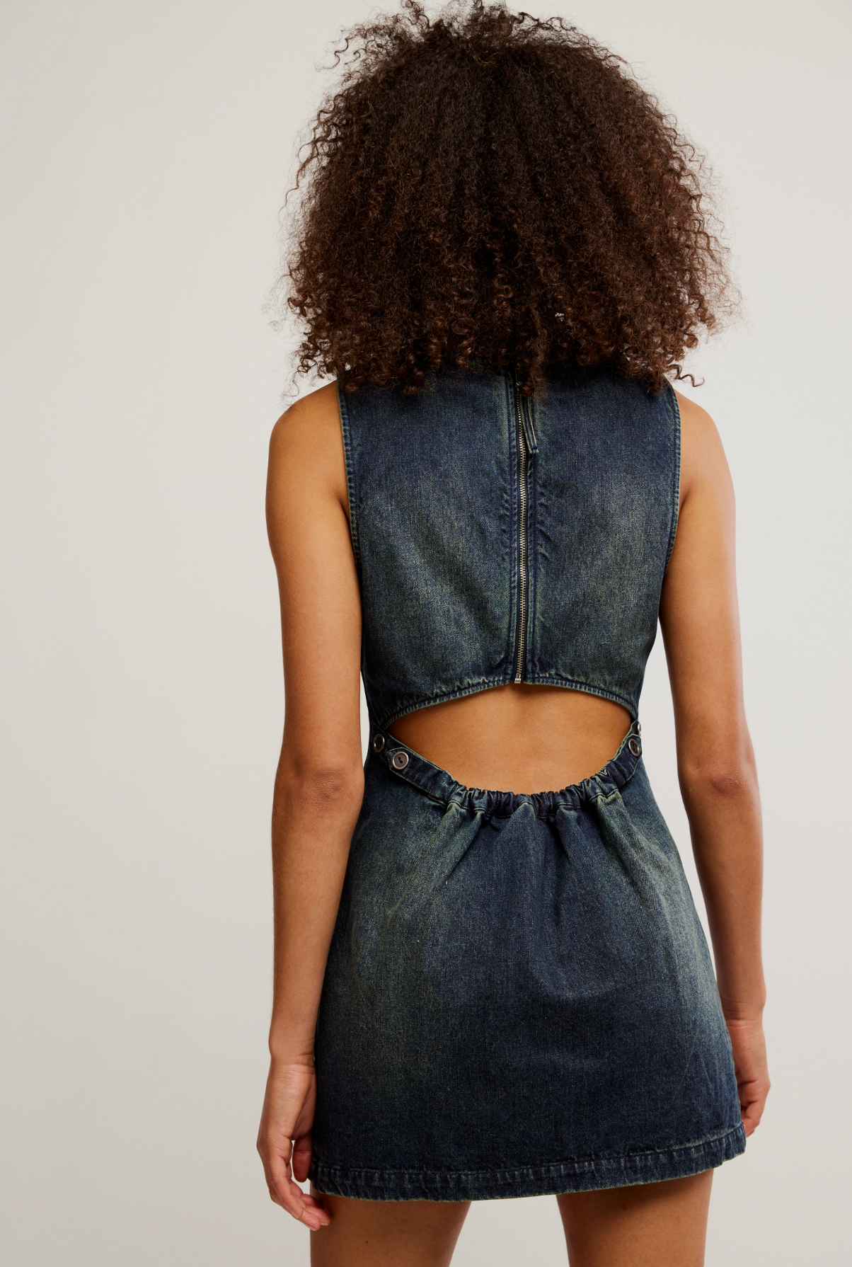 Free People Atlas Denim Mini Dress - Vintage Indigo