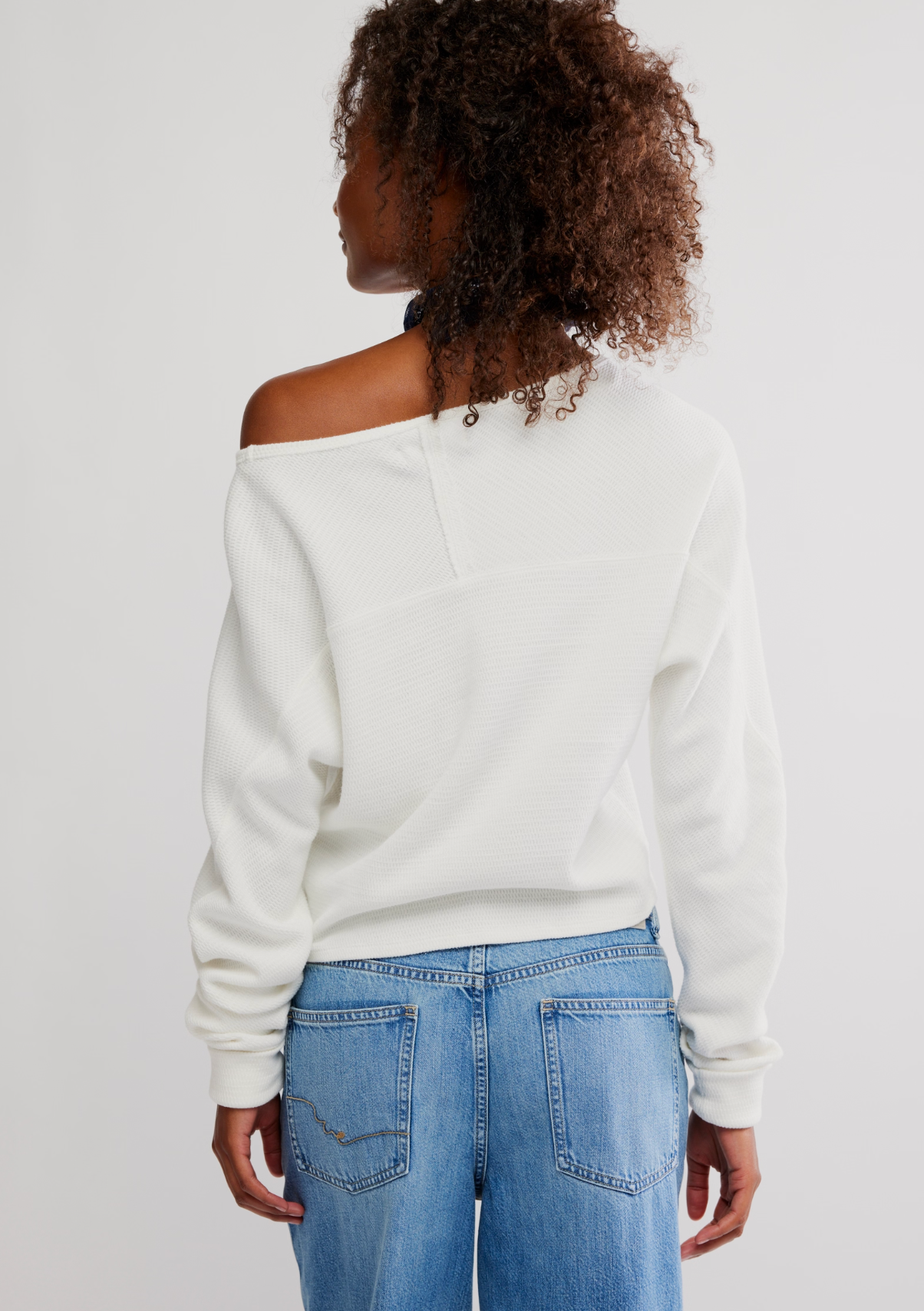 Free People Jess Long Sleeve Shirt - Clean Ivory