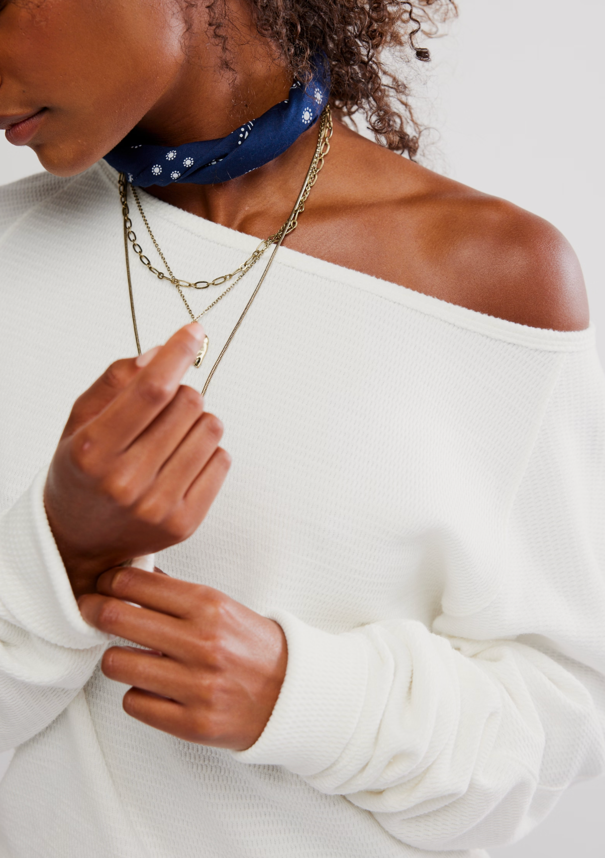 Free People Jess Long Sleeve Shirt - Clean Ivory