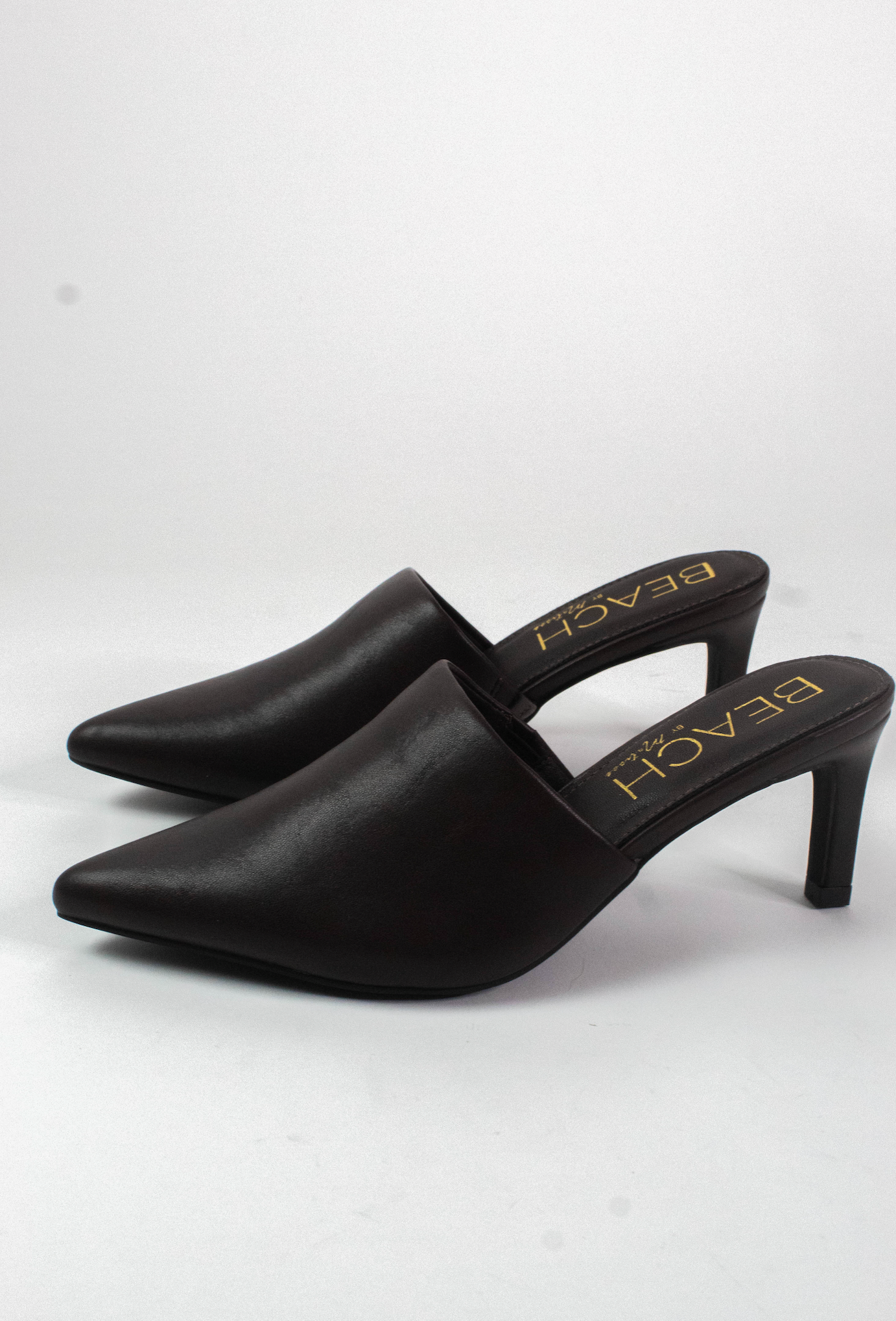 Garret Pointed Toe Heeled Mule - Coffee