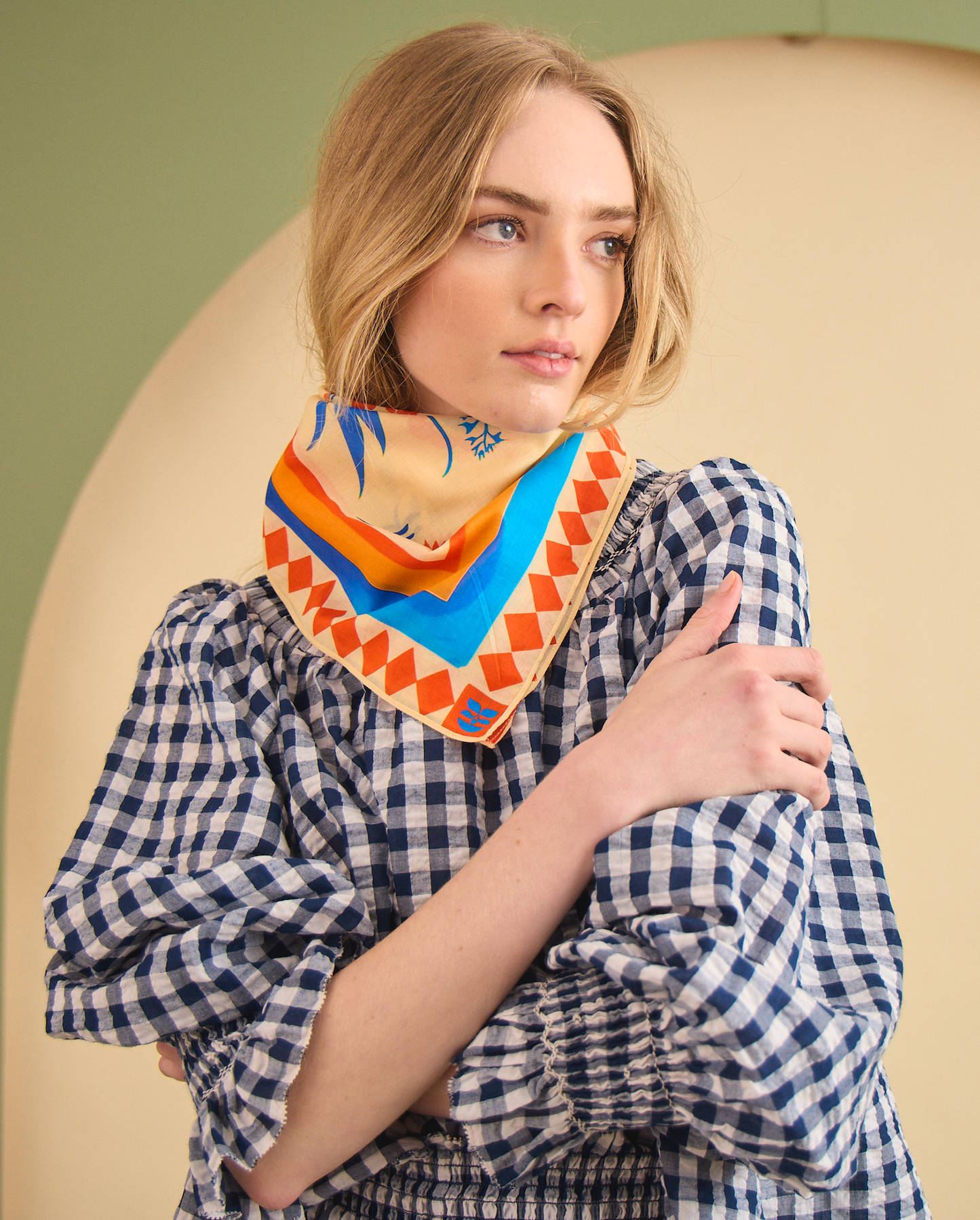 Hayes Blouse - Navy/White