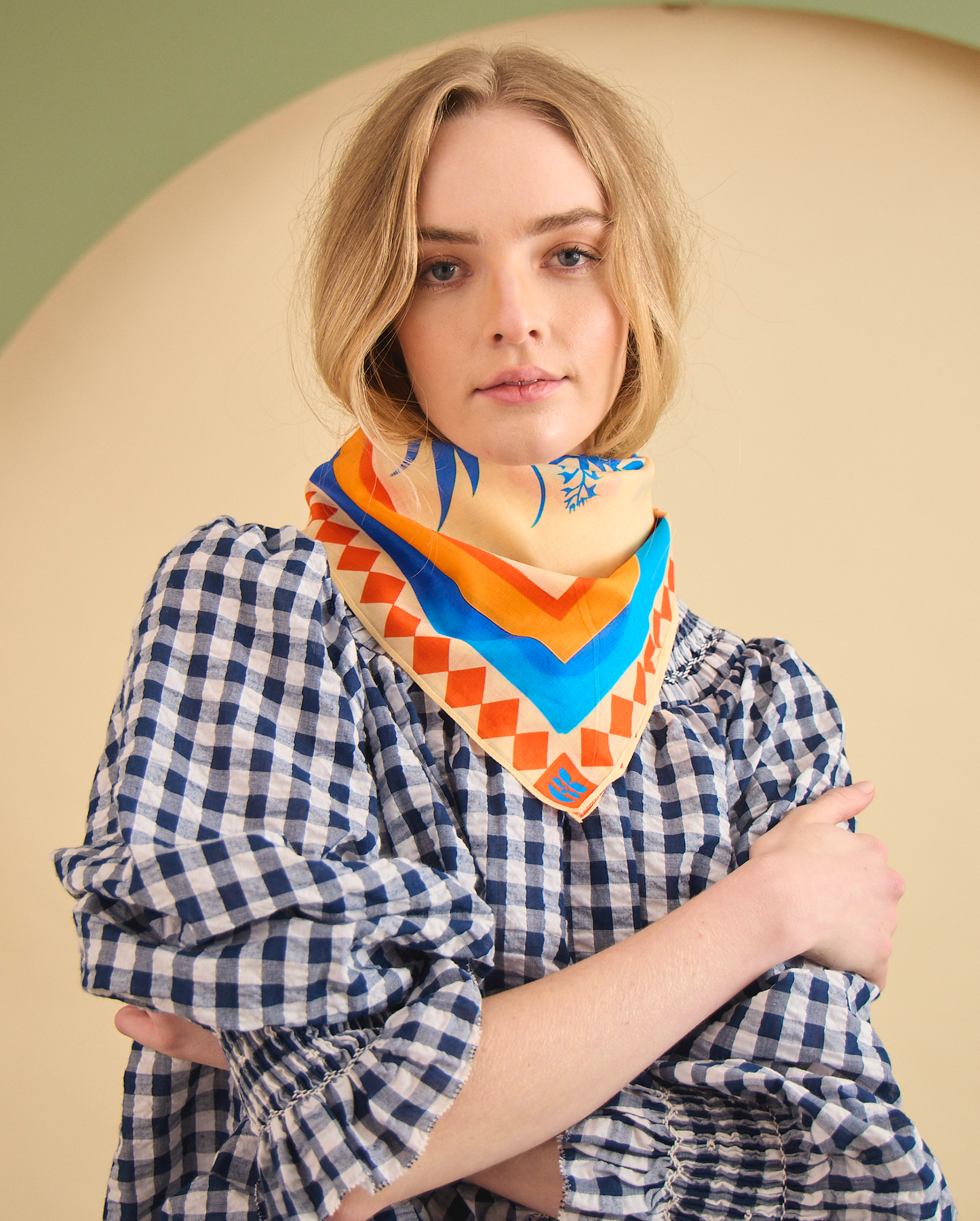 Hayes Blouse - Navy/White