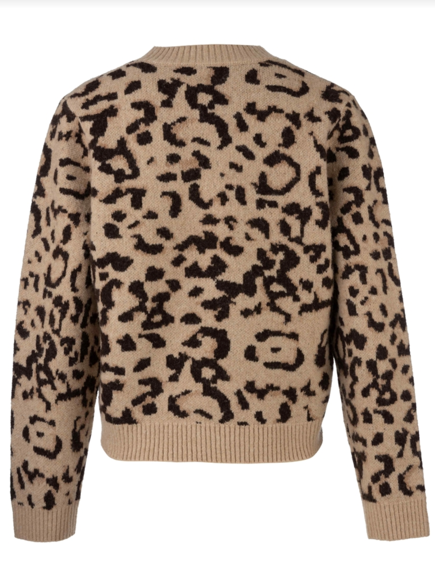 Gisela Animal Print Pullover Sweater - Beige/Brown