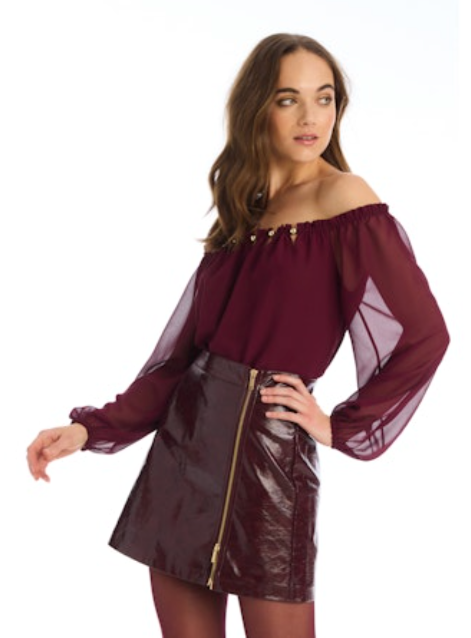 River Skirt - Burgundy