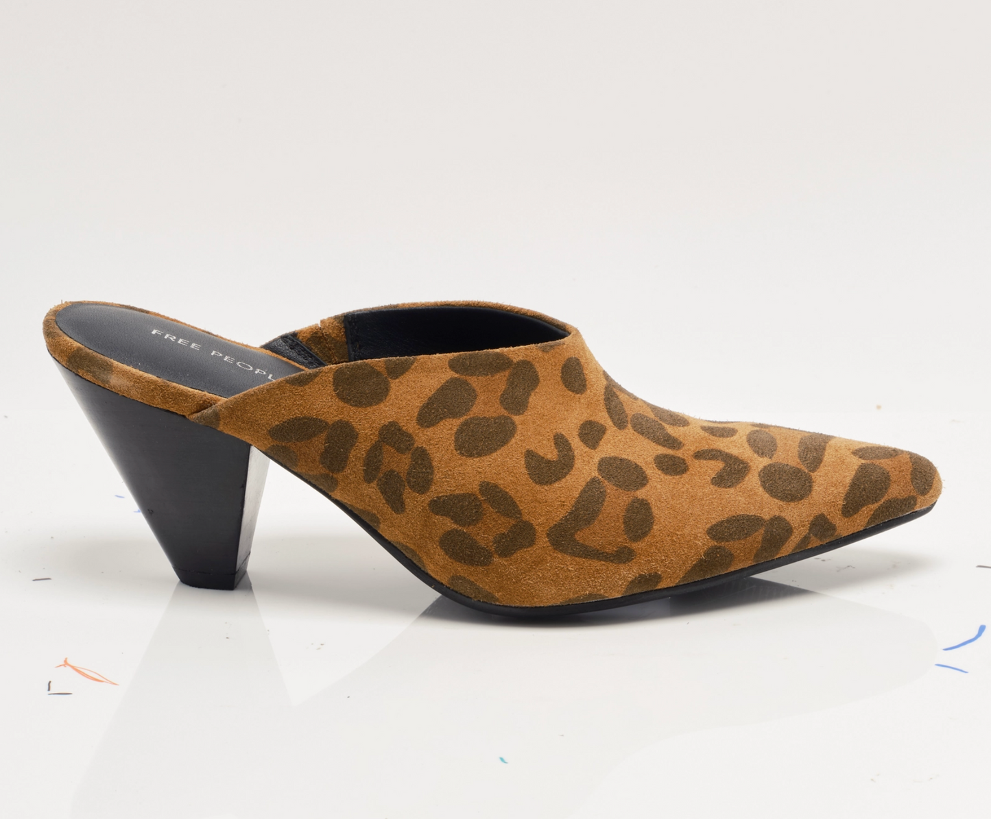 Free People Stellar Mules - Spotted Leopard Suede