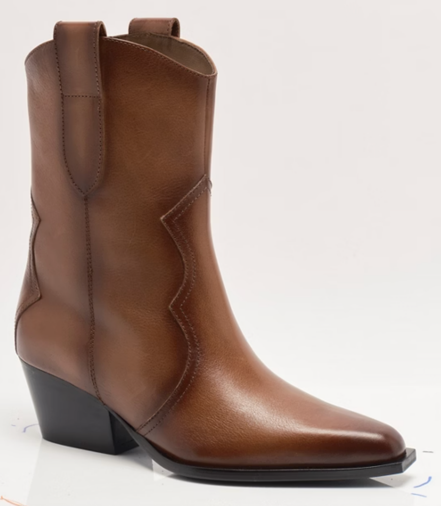 Free People Cat Nap Cowboy Boots - Saddle Leather