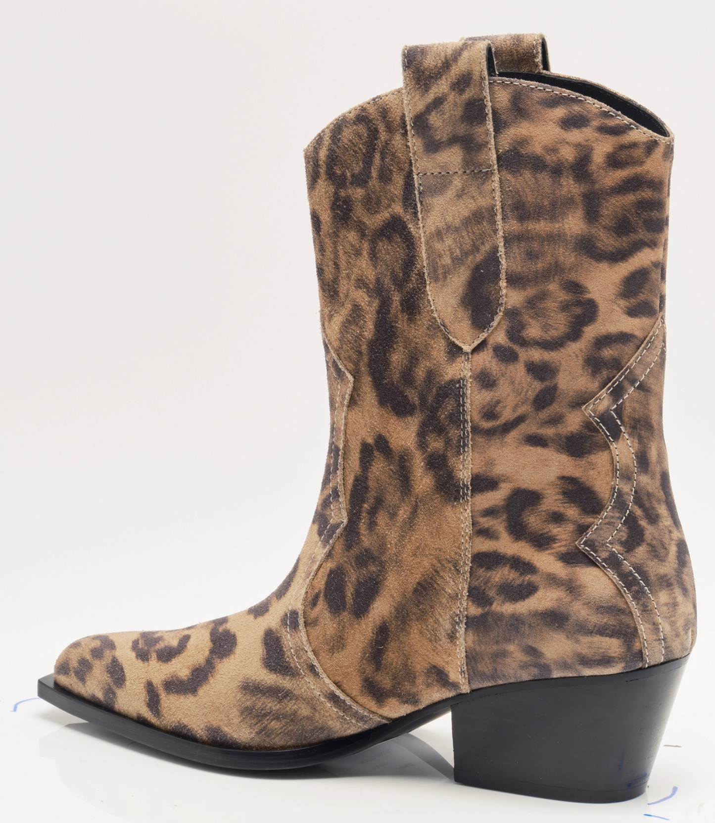 Free People Cat Nap Cowboy Boots - Leopard Suede