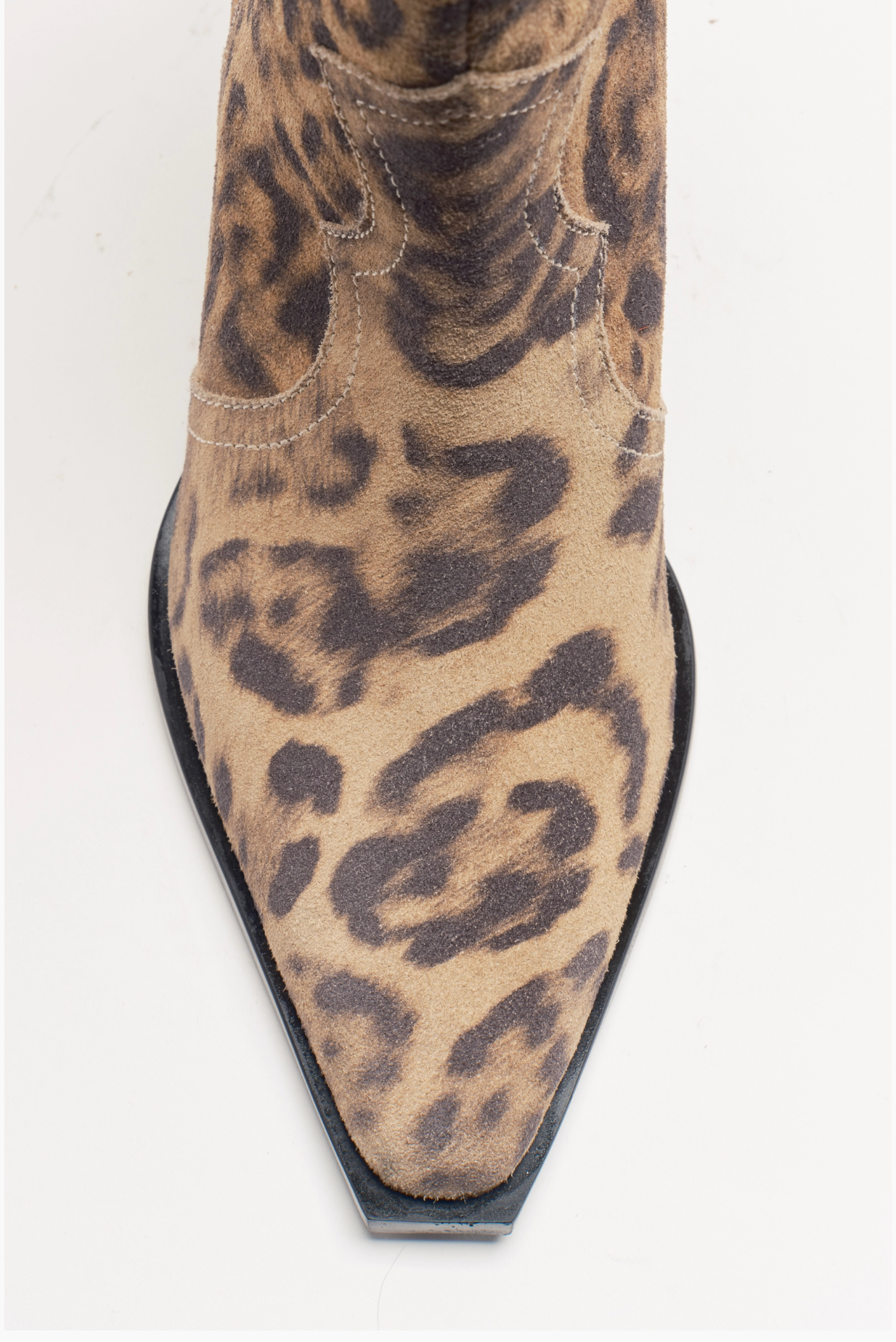 Free People Cat Nap Cowboy Boots - Leopard Suede