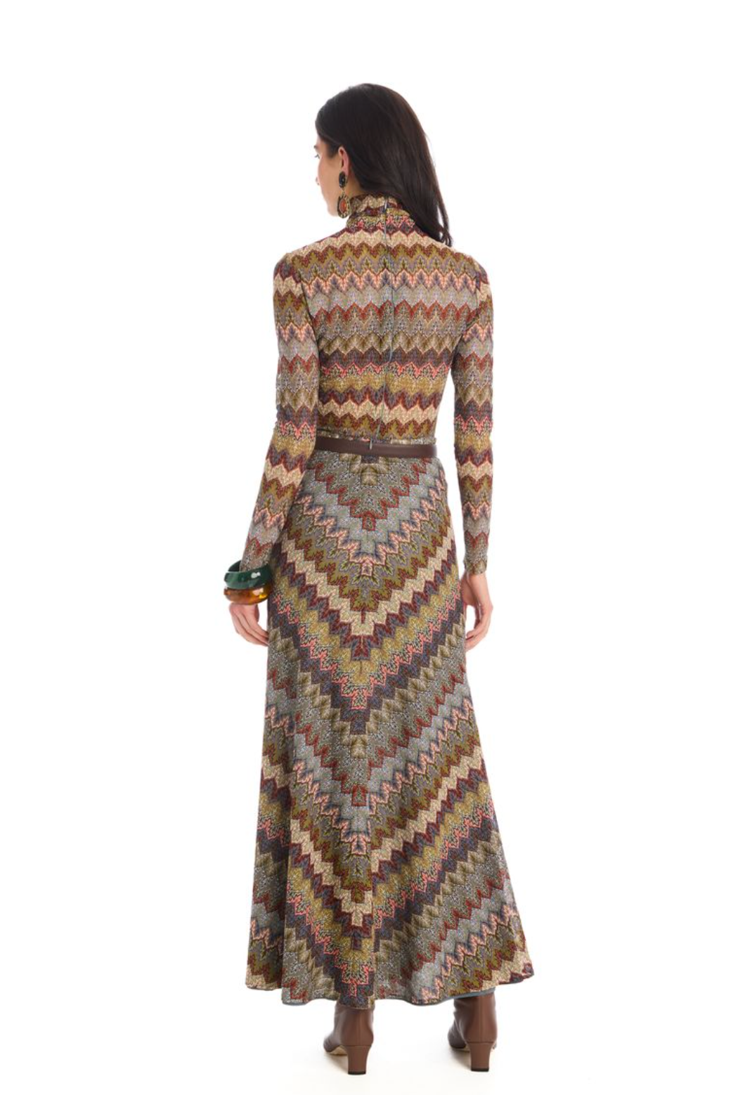 Olive Skirt - Olive Chevron