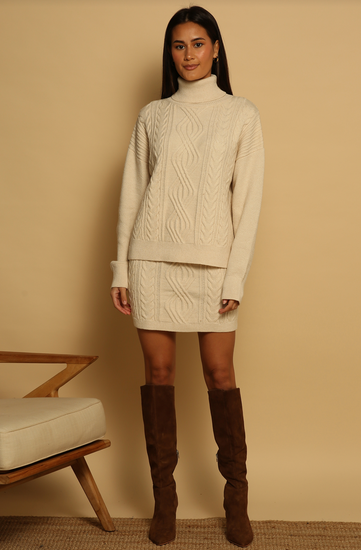 Tahoe Sweater Skirt - Ivory