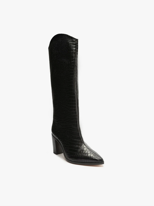 Schutz Maryana Block Heeled Boot - Black