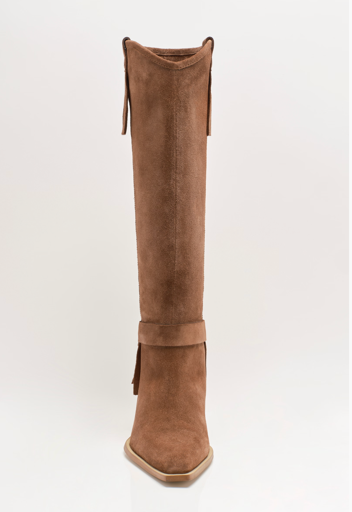 Free People Faith Fringe Western Boots - Faded Saddle Suede