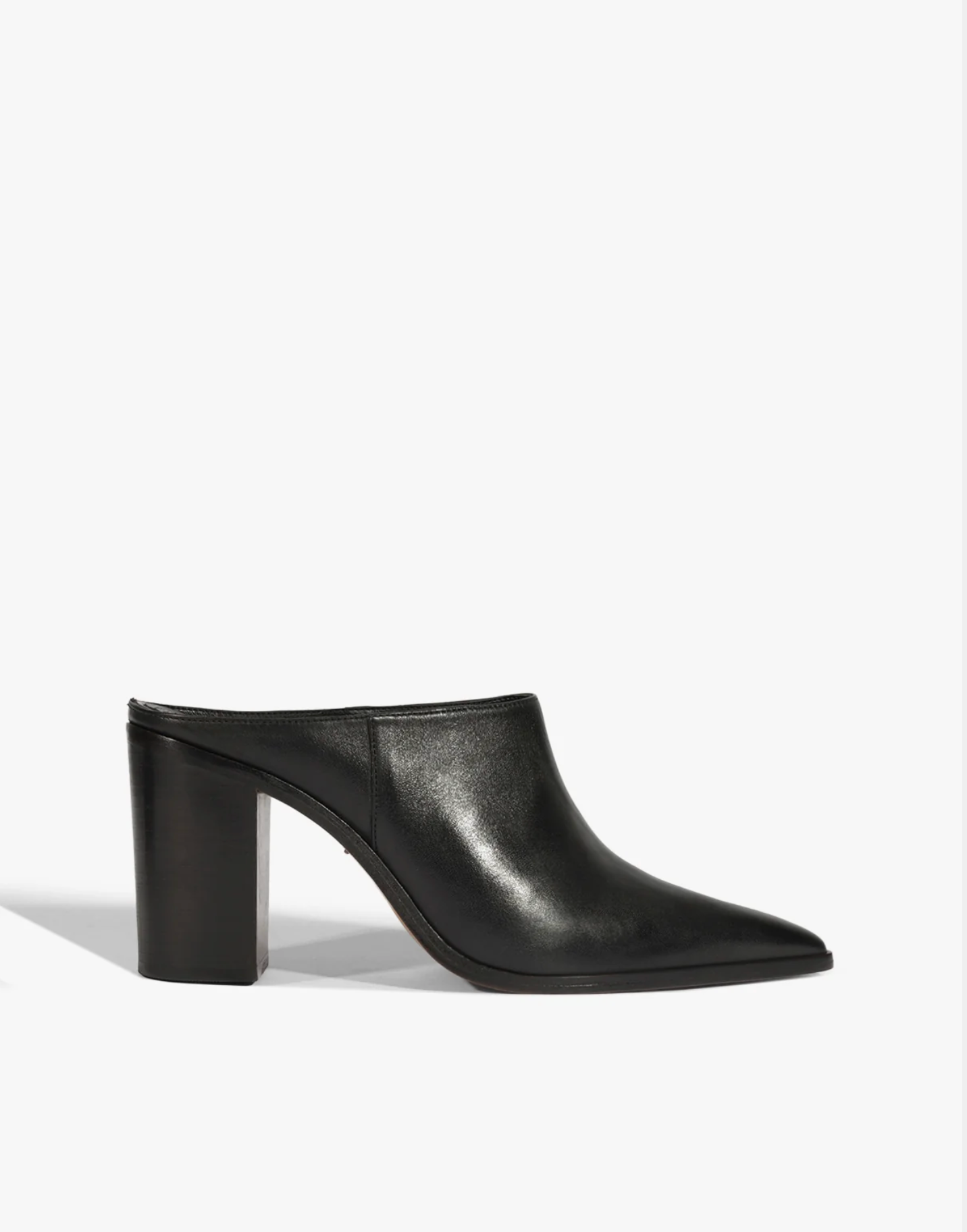 Schutz Mikki Mule Leather Pump Shoe - Black