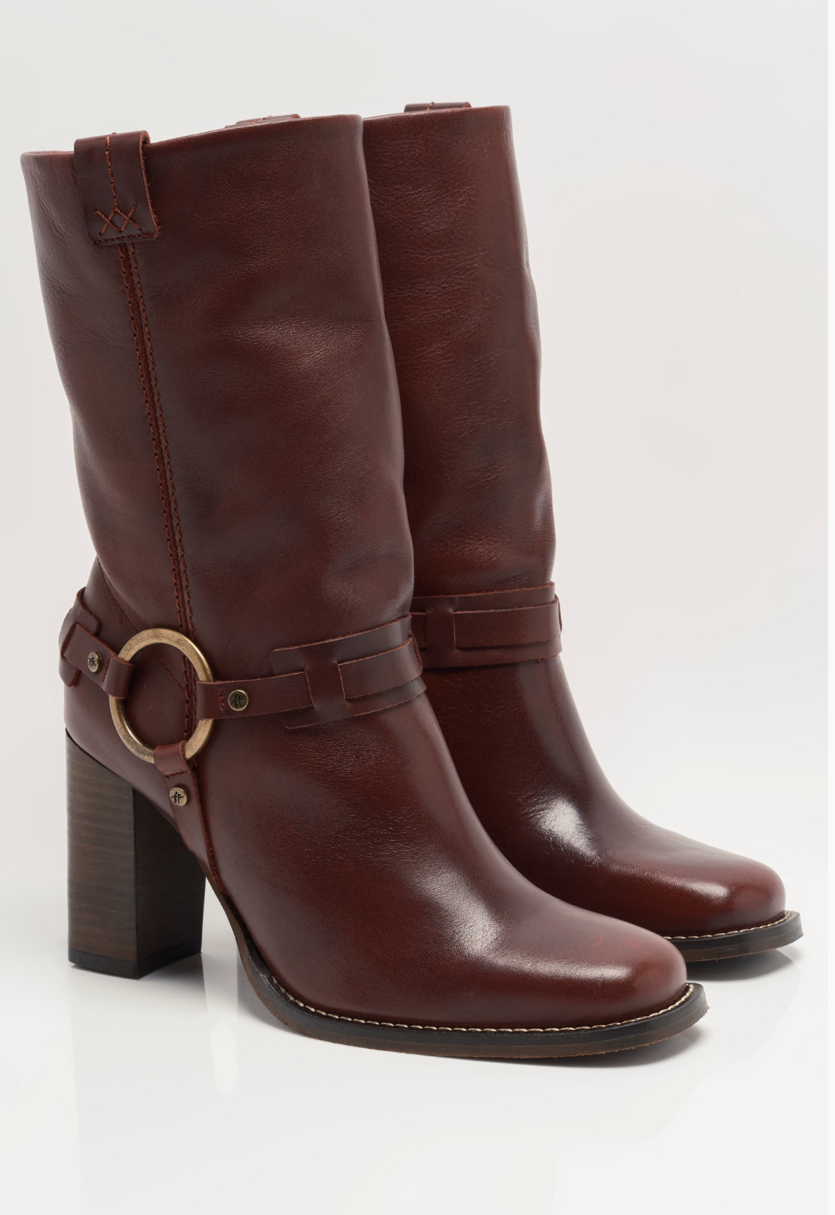 Free People Hayden Harness Boot - Cabernet Leather