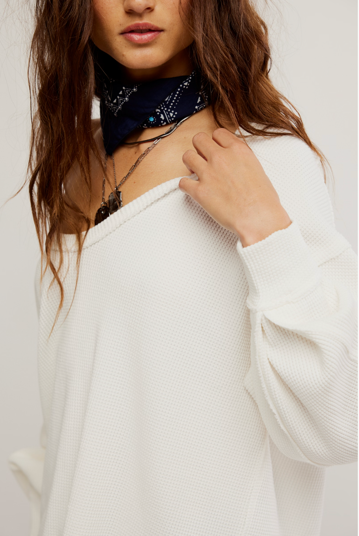 Free People Coast 2 Coast Thermal Top - Clean Ivory