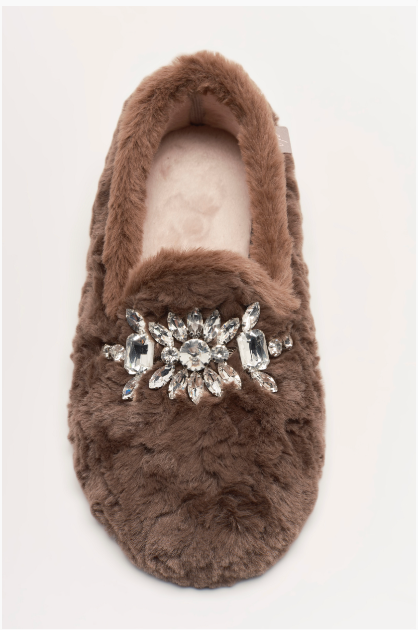 Free People Slumber Party Loafer Slippers - Chocolate