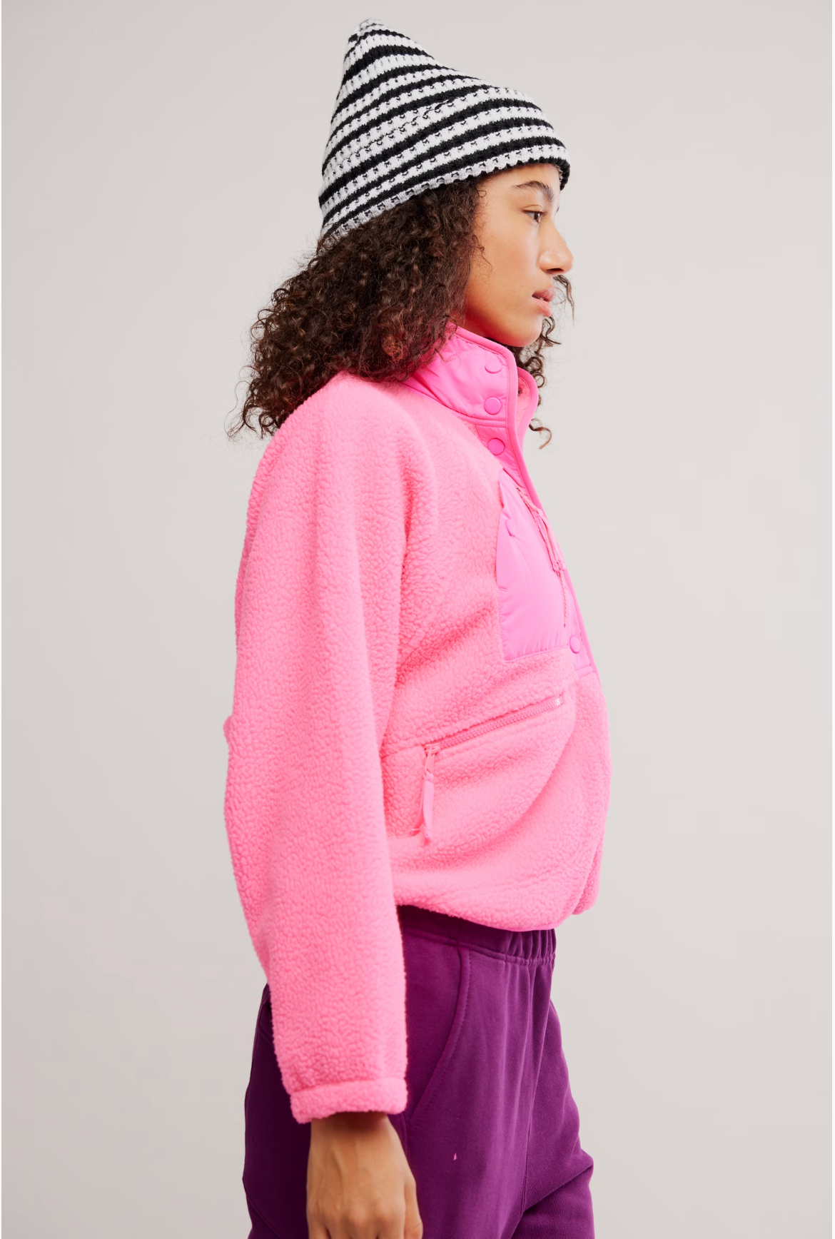 Free People Hit The Slopes Jacket - Hot Pink