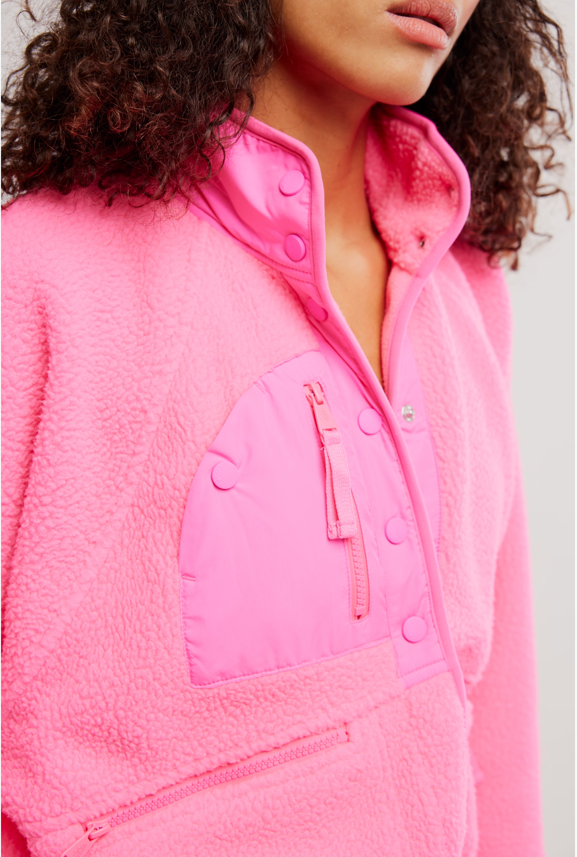 Free People Hit The Slopes Jacket - Hot Pink