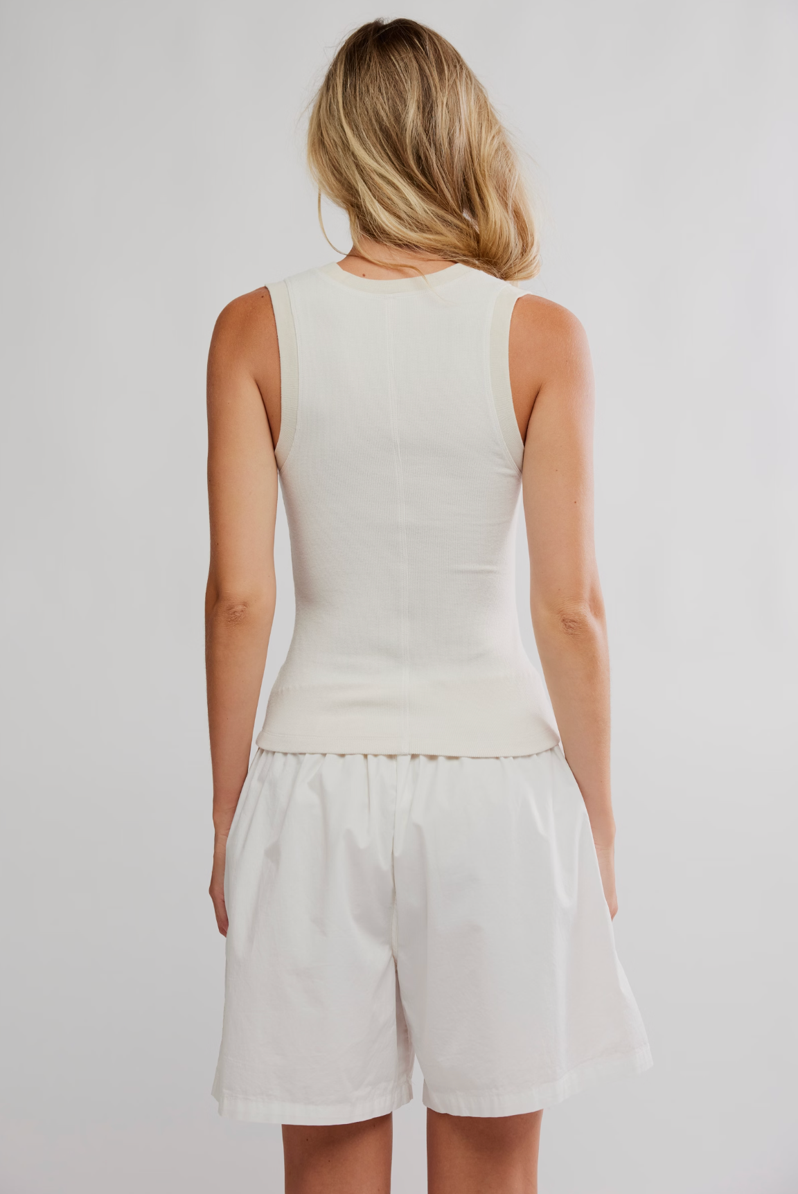 Free People Longer Days Tank Top - White Alyssum